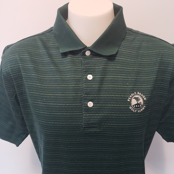 Pebble Beach Classic Fit Performance Golf Tennis Polo Shirt Men’s Size Large - Picture 2 of 8